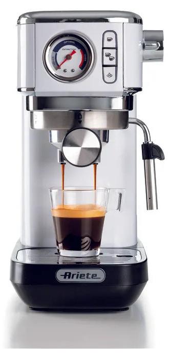 Ariete 1381/34, Espresso kávovar, 1,1 L, Mletá káva, kávový sáčok, 1300 W, Biela
