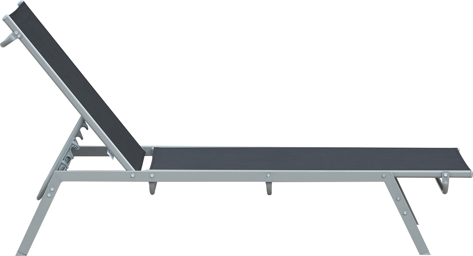 Outsunny záhradné lehátko, relaxačné lehátko, 5-stupňové operadlo, kov, 170 x 58 x 97 cm