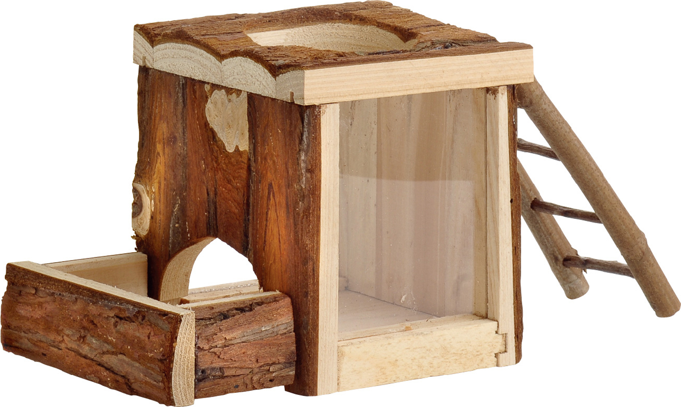 Dehner Kleintierzubehör Buddelturm Castle, ca. 11.5 x 12.5 x 18 cm, Holz, natur 4206090