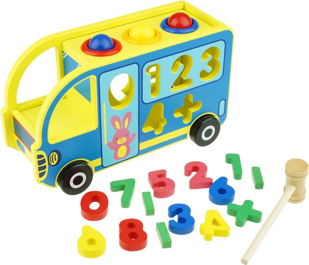 KinderSafe Lernblöcke zum Sortieren von Autonummern aus Holz