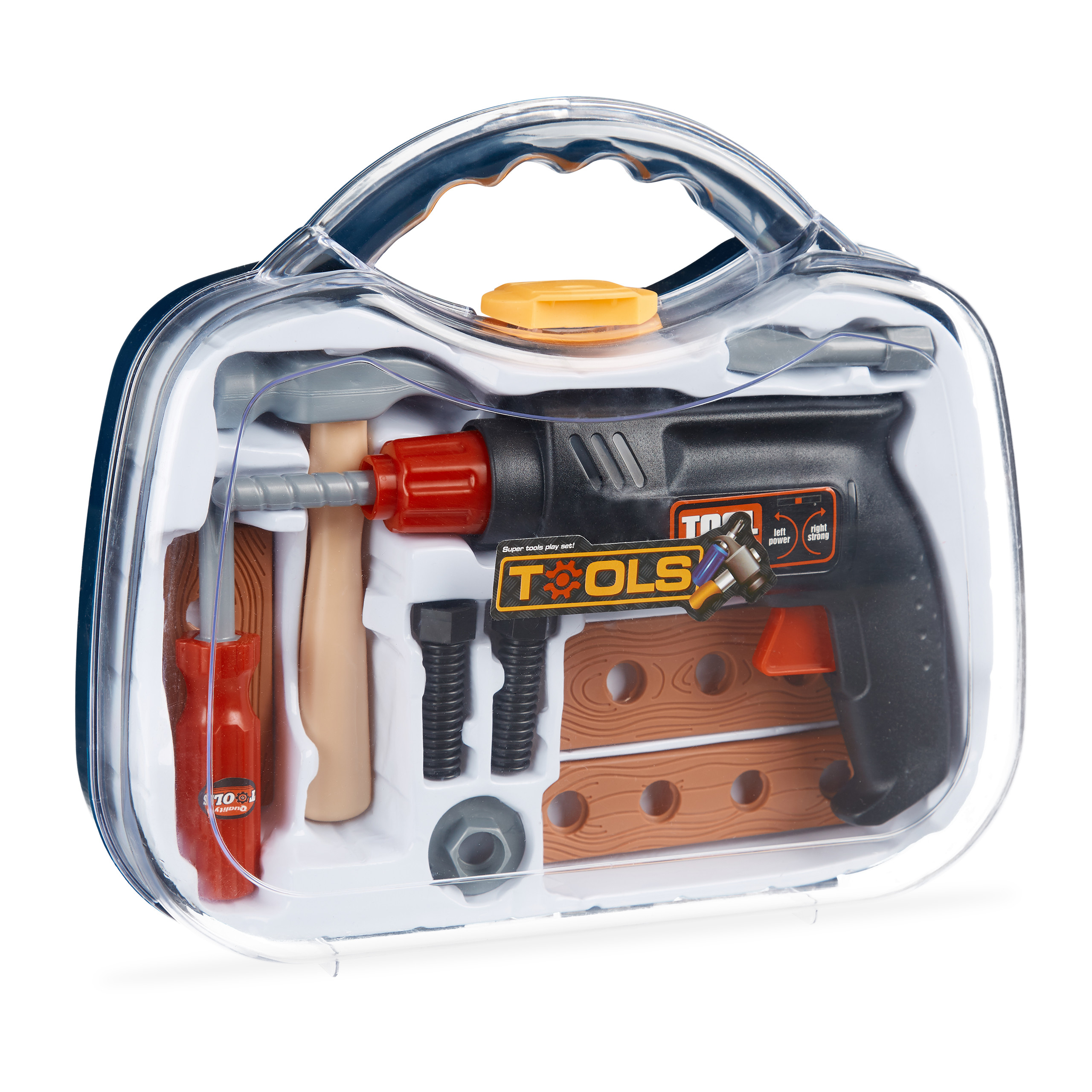 Werkzeugkoffer für Kinder Werkzeugkasten Set mit Bohrmaschine Werkzeug 45-teilig 