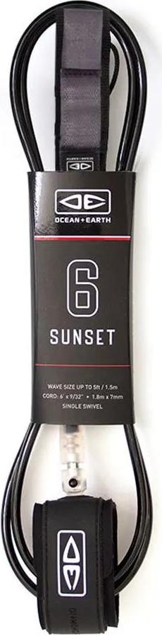 Ocean & Earth Sunset Moulded Surfleash 7 Mm Schwarz 7´0´´ Schwarz 7´0´´
