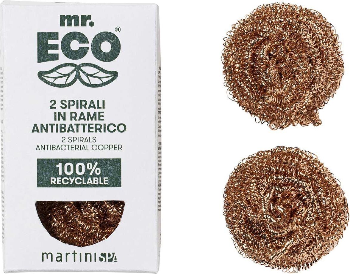 Mr Eco 2 antibakterielle Kratzschwämme aus Kupfer