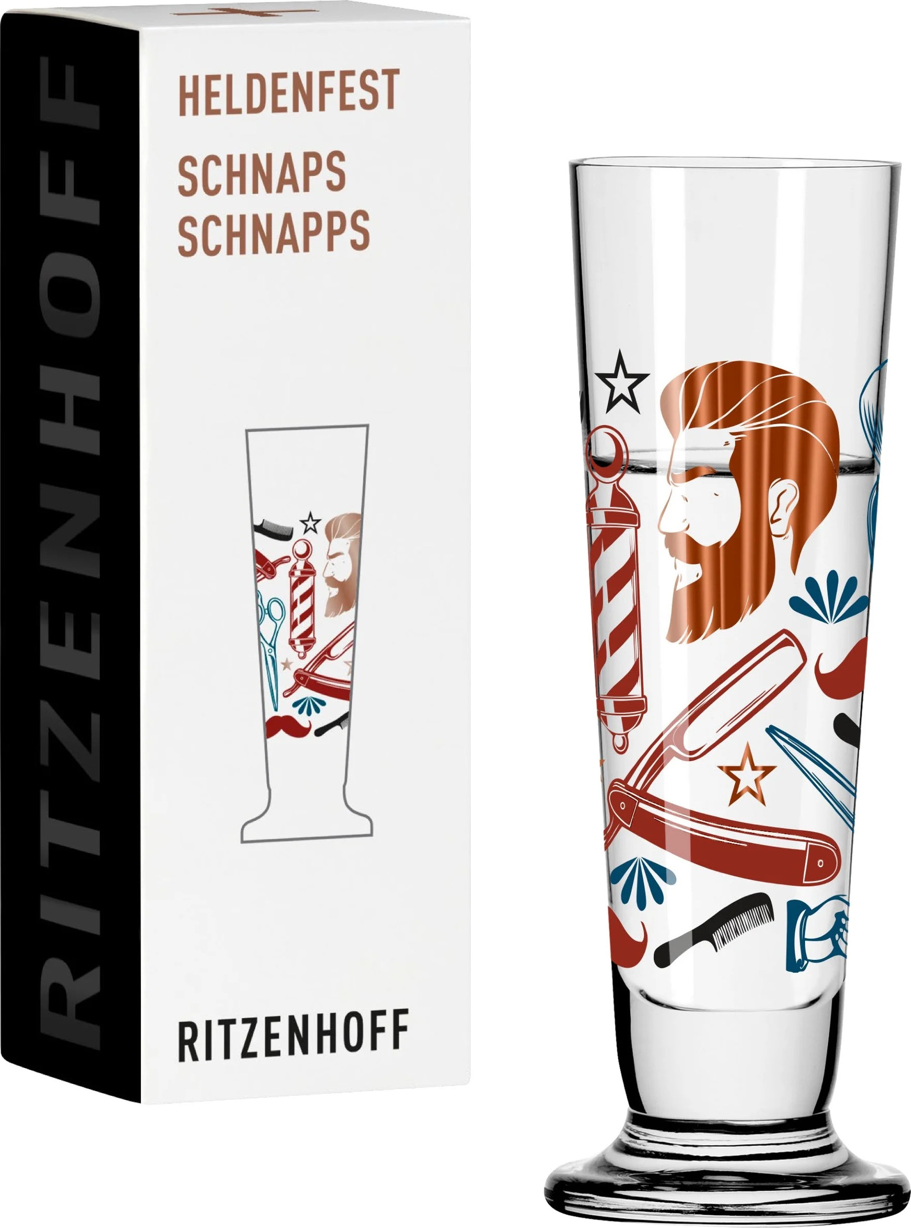 RITZENHOFF 1011016 bierglas 330 ml - Serie Heldenfest, motief nr. 16, rond en meerkleurig - Made in Germany