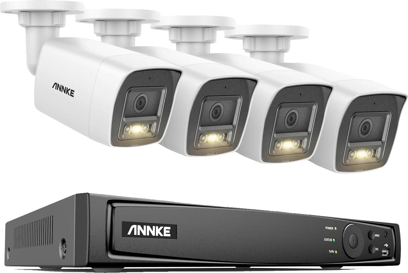 Kamerový systém, rozlíšenie 12 MP, vzdialené monitorovanie, 8CH NVR 4 kamery, žiadne