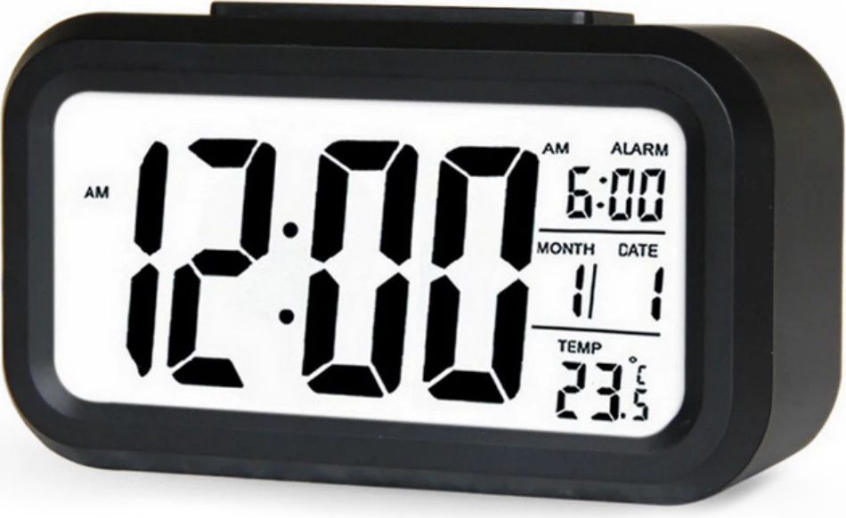 Digitaler Wecker LED Digital Digitaluhr Wanduhr Datum Temperatur 12h 24h USB 3D Alarm Clock Schlafzimmer Büro Dimmbar Zeit Uhr Schwarz Retoo E182-1