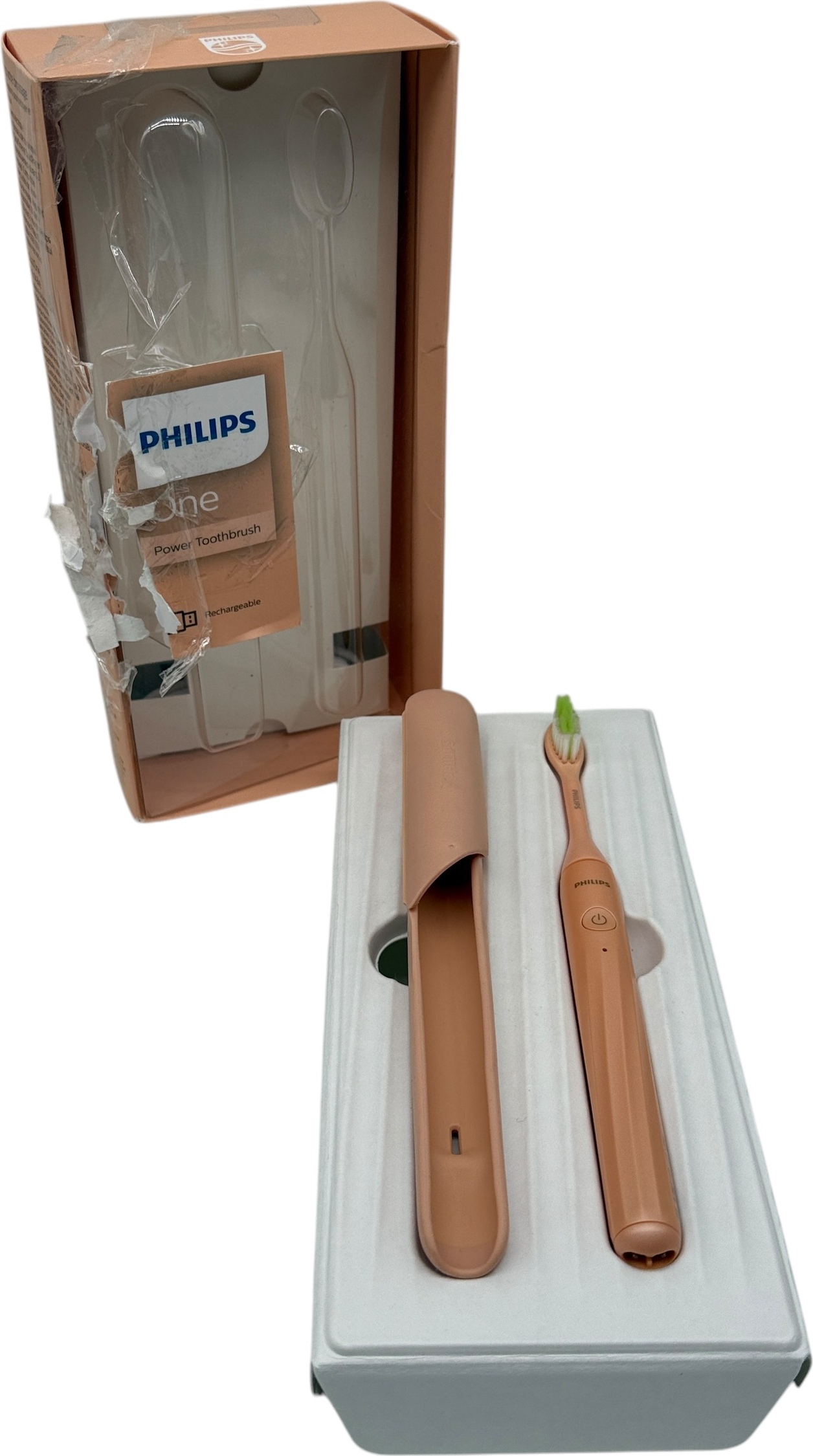 Philips One elektrische Zahnbürste mit USB-Ladung, Silber (Modell HY1200/25)