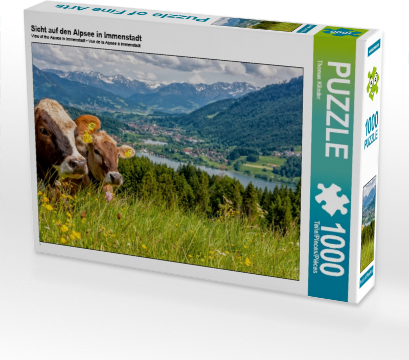 Calvendo Sicht auf den Alpsee in Immenstadt 1000 Teile Puzzle quer 640x480mm, Klinder Thomas; 7346521
