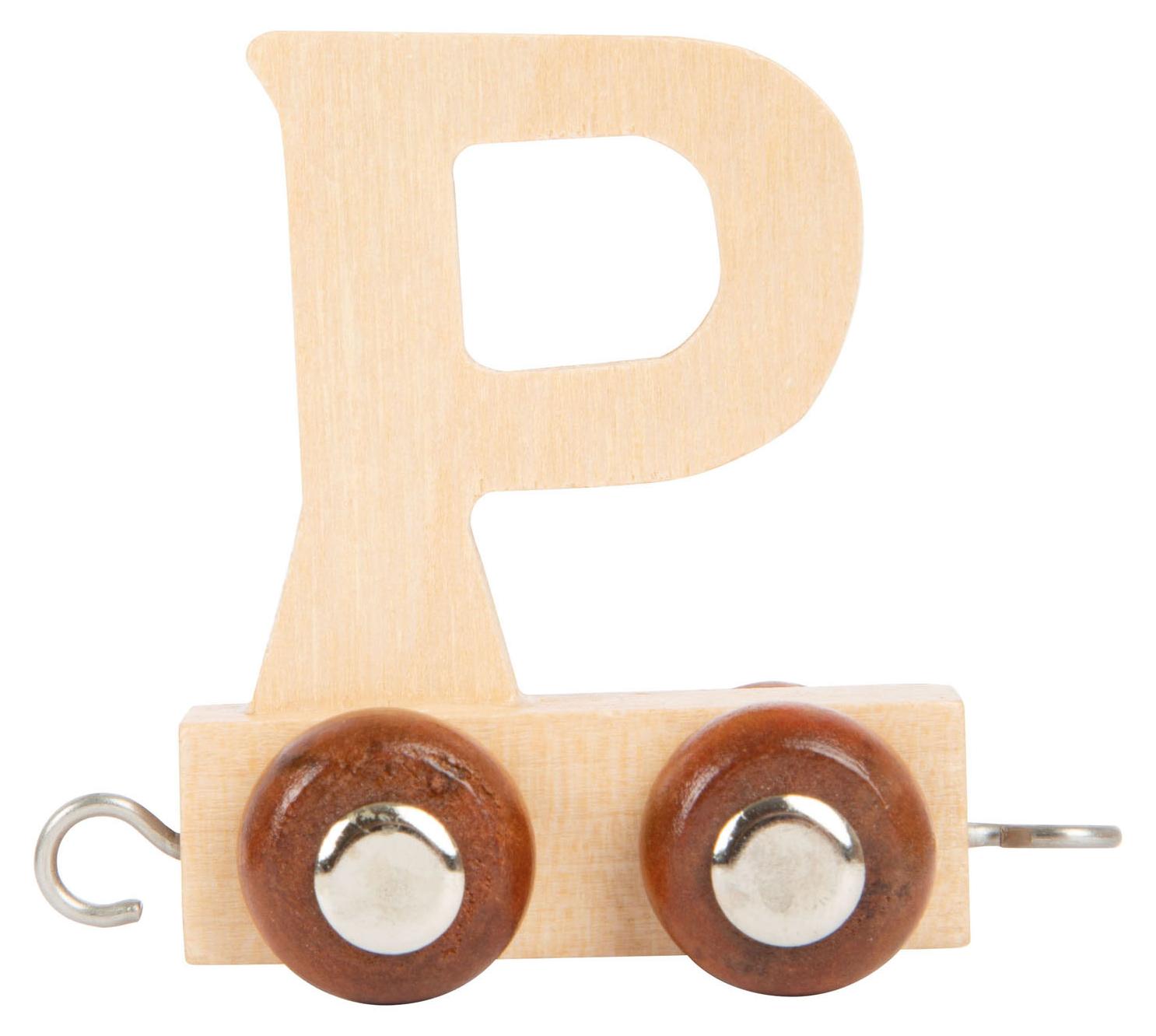 Small Foot Holzbuchstaben-Zug Buchstabe P Set 12 Stück Spielzeug