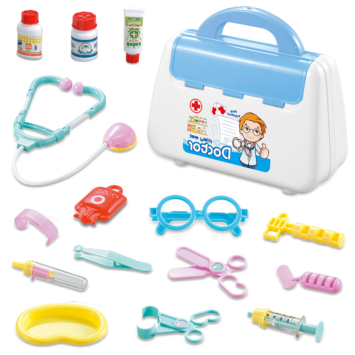 Arztkoffer für Kinder Medizinisches Spielzeug Doktor Set Lernspielzeug 13 tlg 