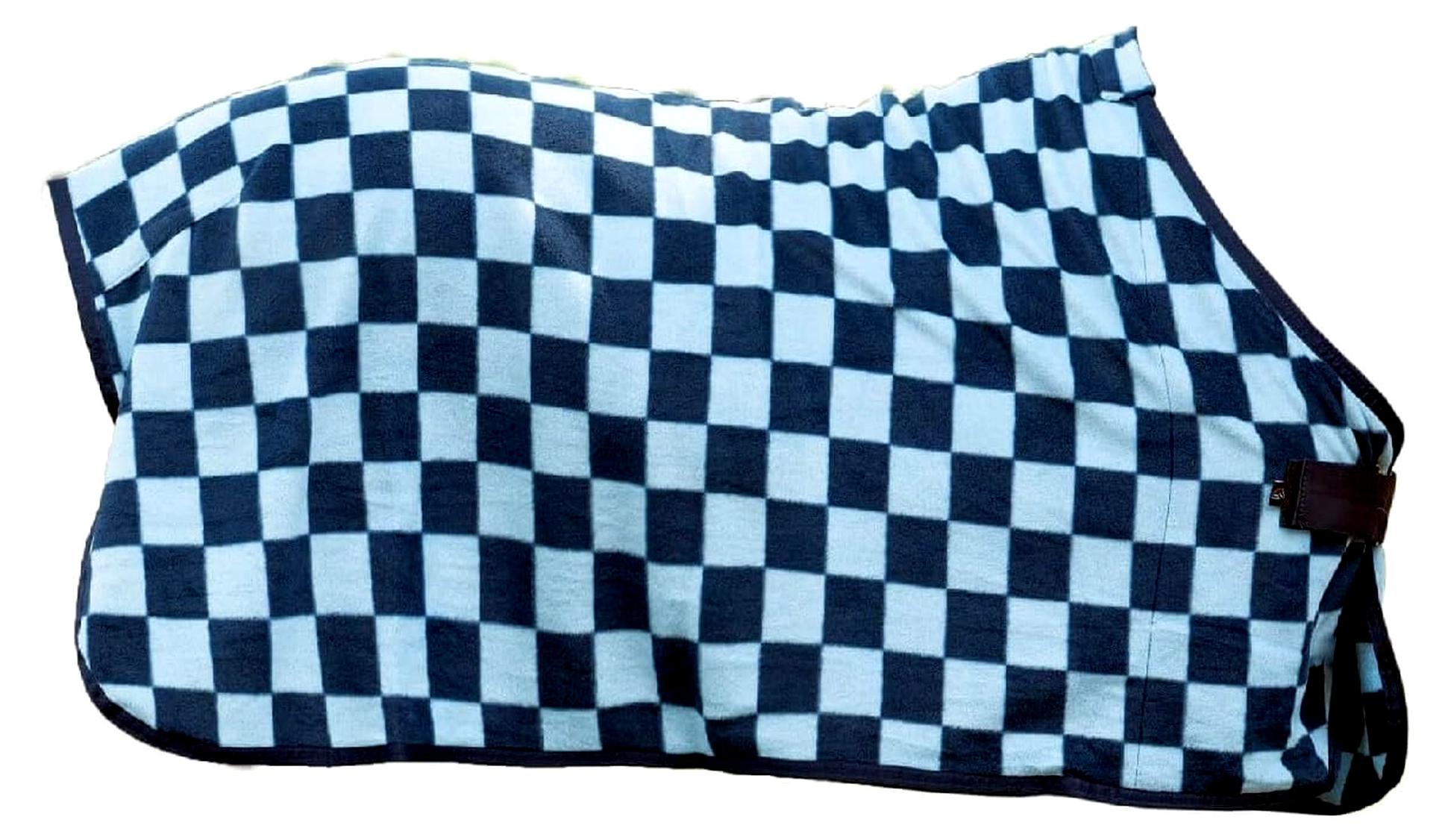 Markenlos Henni - Abschwitzdecke für Shettys, Dunkelblau/Blau, 65