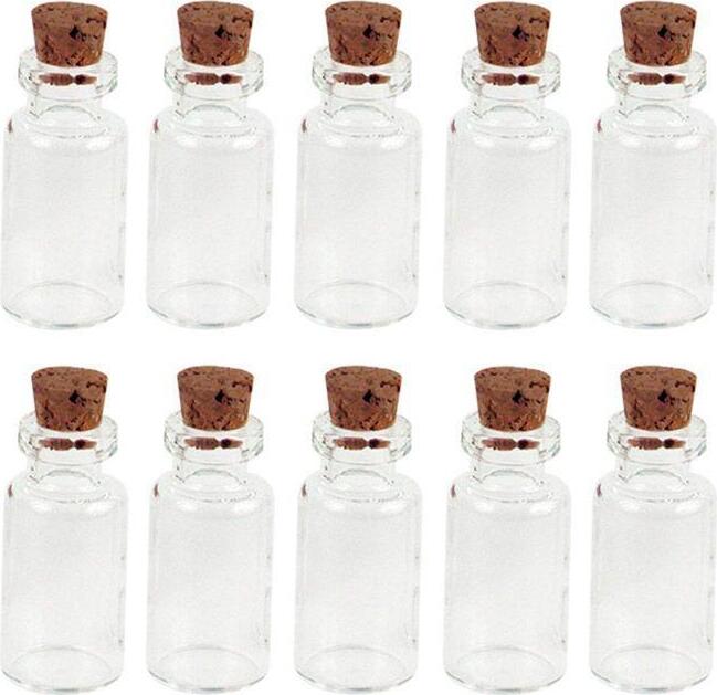 Graine Créative 10 mini 2,4 cm Glasfläschchen mit Kork 5504
