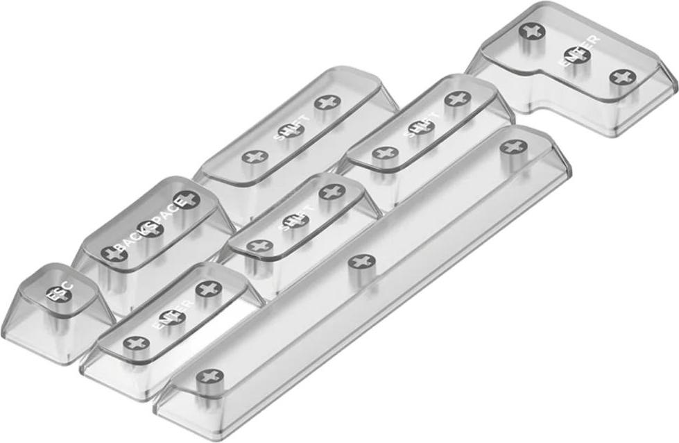 NuPhy Tastenkappen Set für Mechanische Tastatur Crystal mSA PC Keycaps Ionic White