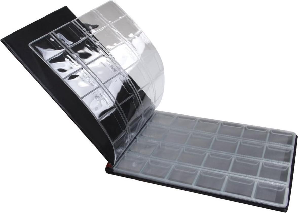 Markenlos Münzsammler-Album - 240 Münzaufbewahrung mit Münzhüllen (Dunkelblau)