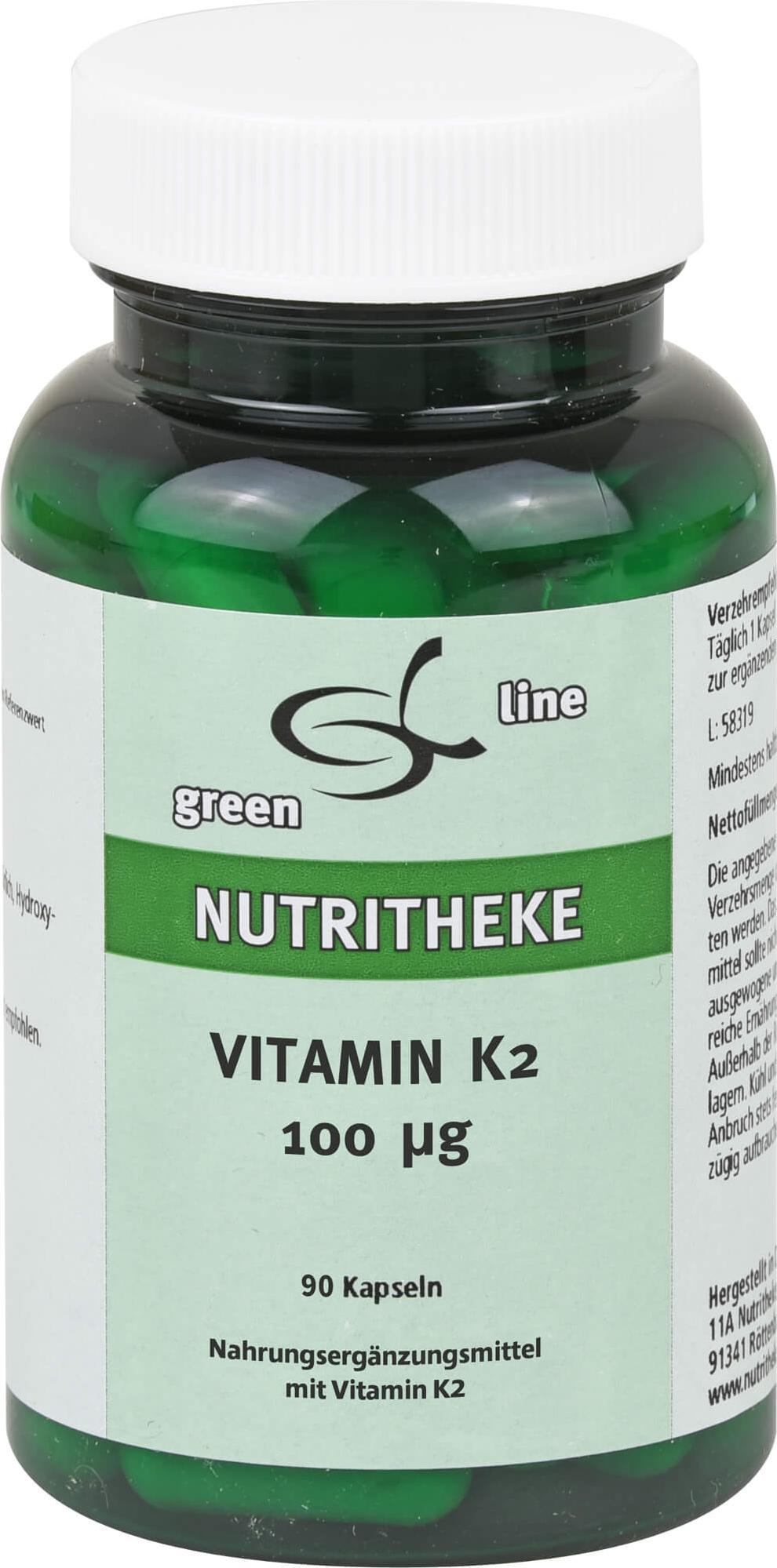11 A Nutritheke GmbH Green Line Nutritheke Vitamin K2 100 µg Kapseln, 90 St. Kapseln 11685478