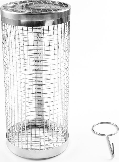Crrynuo Rollgrillkorb, Edelstahl-Grillkörbe, Grillkorb, Rollgrillkorb, zylindrischer Grillkorb, mit Haken, zum Grillen von Gemüse, Fisch, Fleisch KAU-UN-CPK-PH-20250418-151