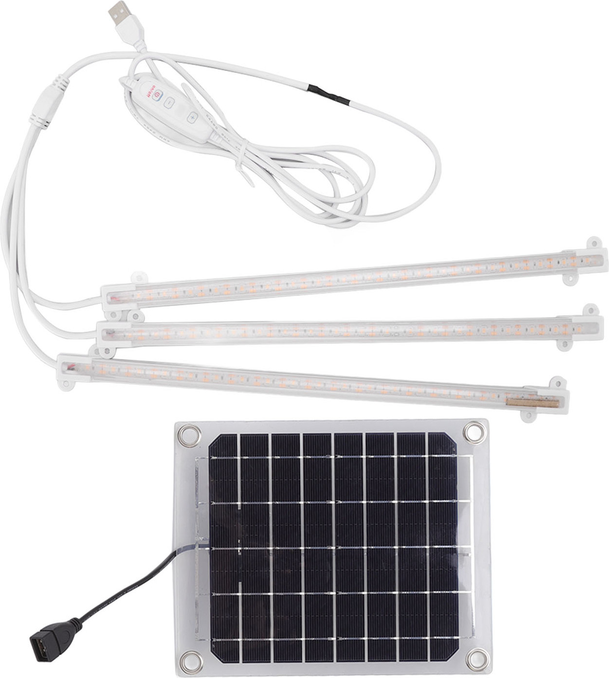 Crrynuo Solar-Pflanzenwachstumslampe, LED-Pflanzenwachstumslichtleiste für Balkon, Gewächshaus, Kräuter, Gemüse, Blumen KAU-LR-UN-CPK-20251126-46