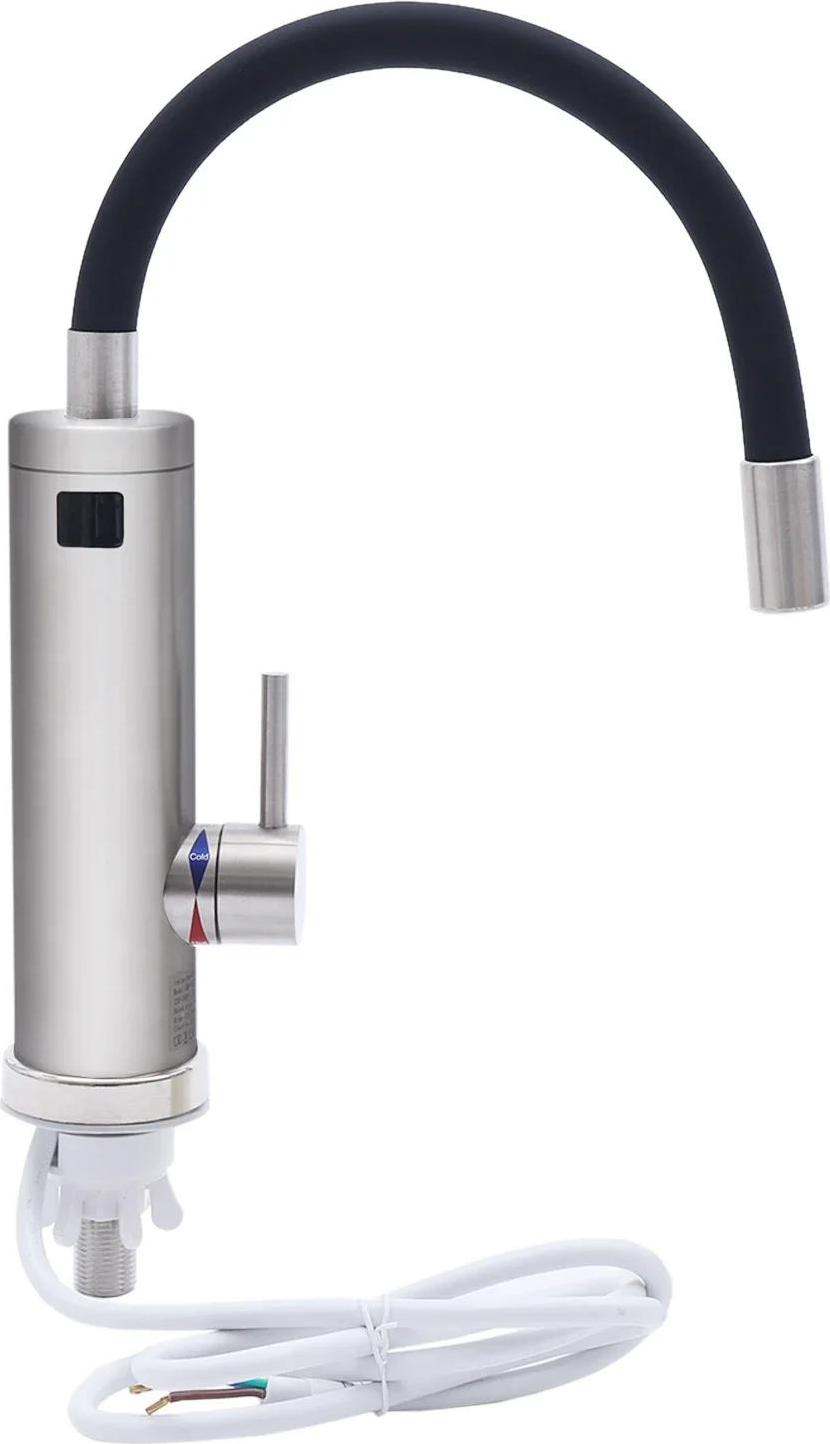 OEM Sofort-Elektro-Wasserhahn, 360° Drehung, LED-Temperaturanzeige, Silber 3302