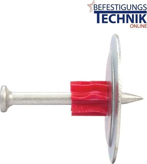 BeTeOn24 100 Kopfbolzen Betonnägel 3,7x51mm mit 36mm Rondelle für Bolzensetzer Würth Berner FPAM0851