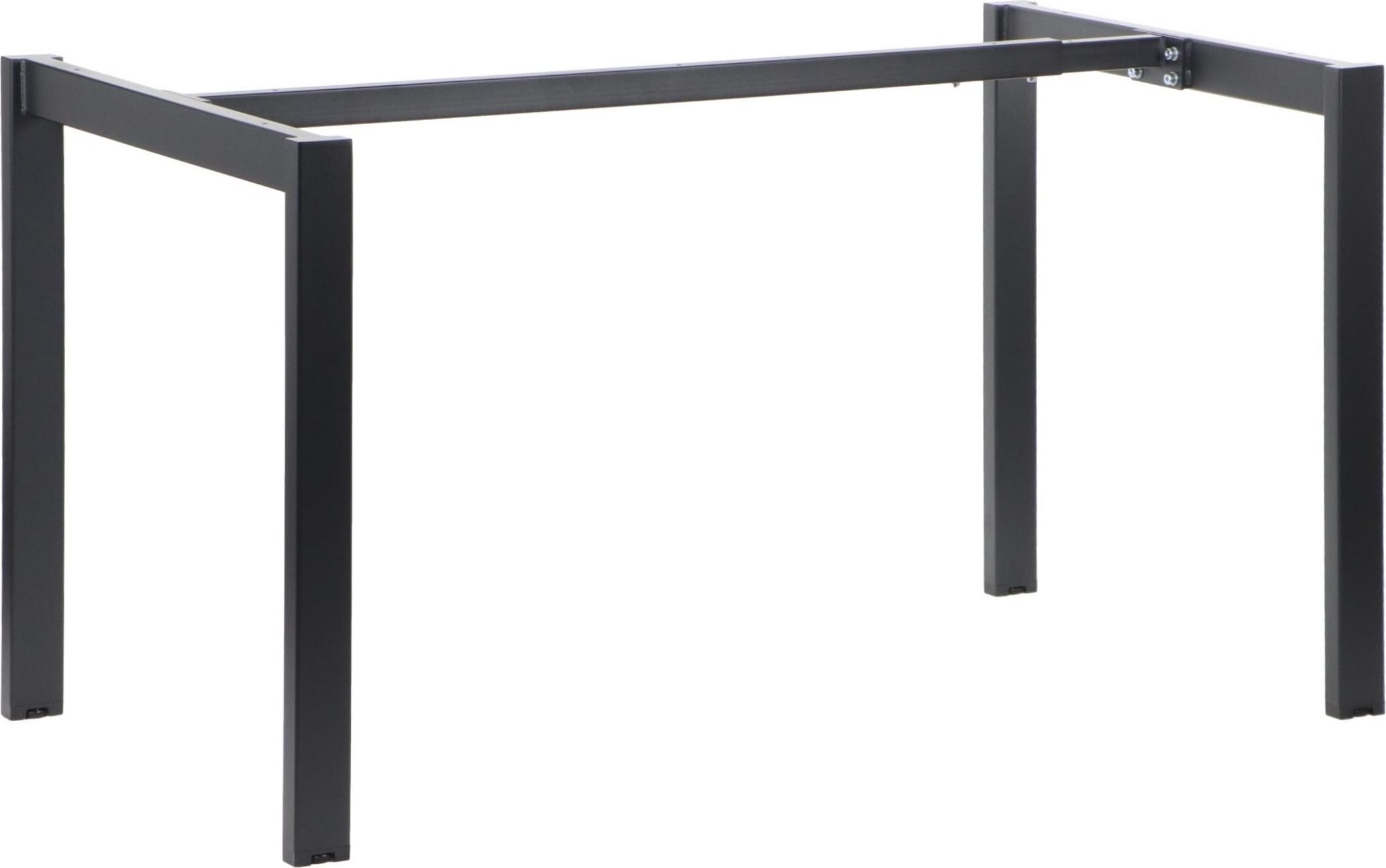 STEMA Metallgestell für Schreibtisch oder Tisch NY-132A/70, längenverstellbar, verstellbare Beine, Maße 119-179x70x72,5 cm, Schwarz