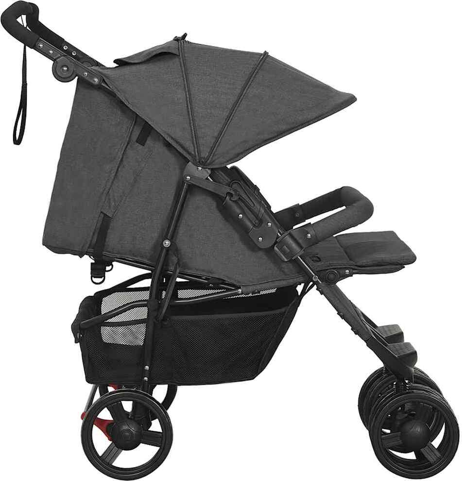 vidaXL Geschwisterwagen Anthrazit Stahl 10242