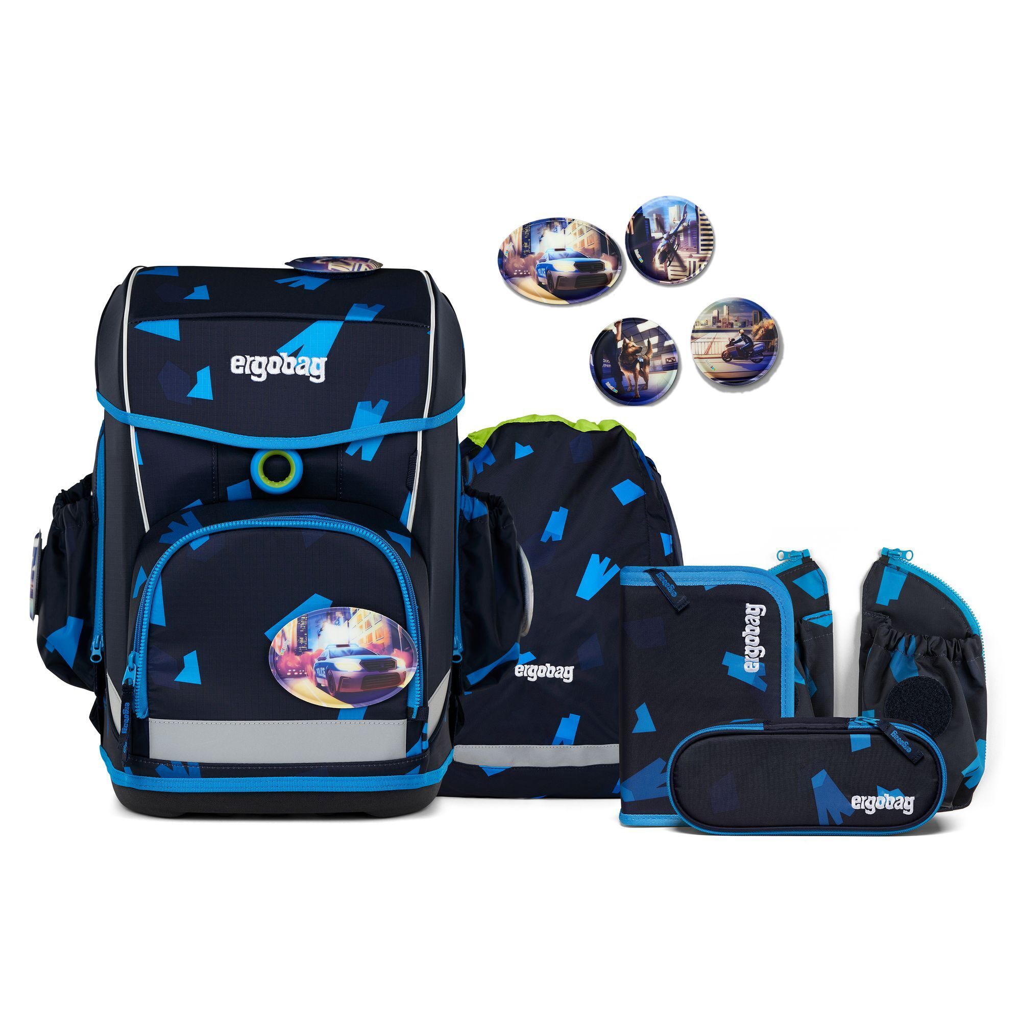 ergobag cubo light Schulranzen-Set VerfolgBärjagd