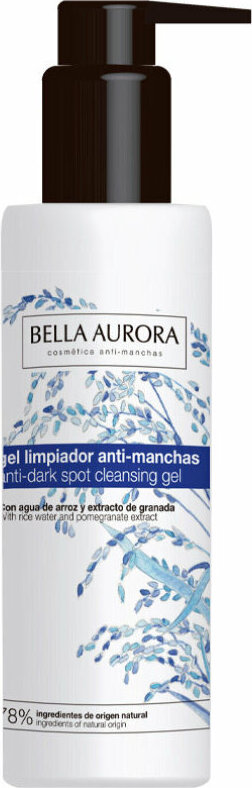 Bella Aurora Anti Pigmentation Face Cleansing Gel and Reduction of Pigment Spots Age Spots & Skin Impurities 200ml Almond