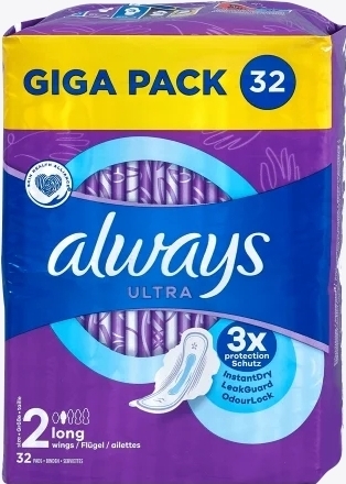 Always Ultra Binden Damen Gr. 2 Long Big Pack 32 Stück