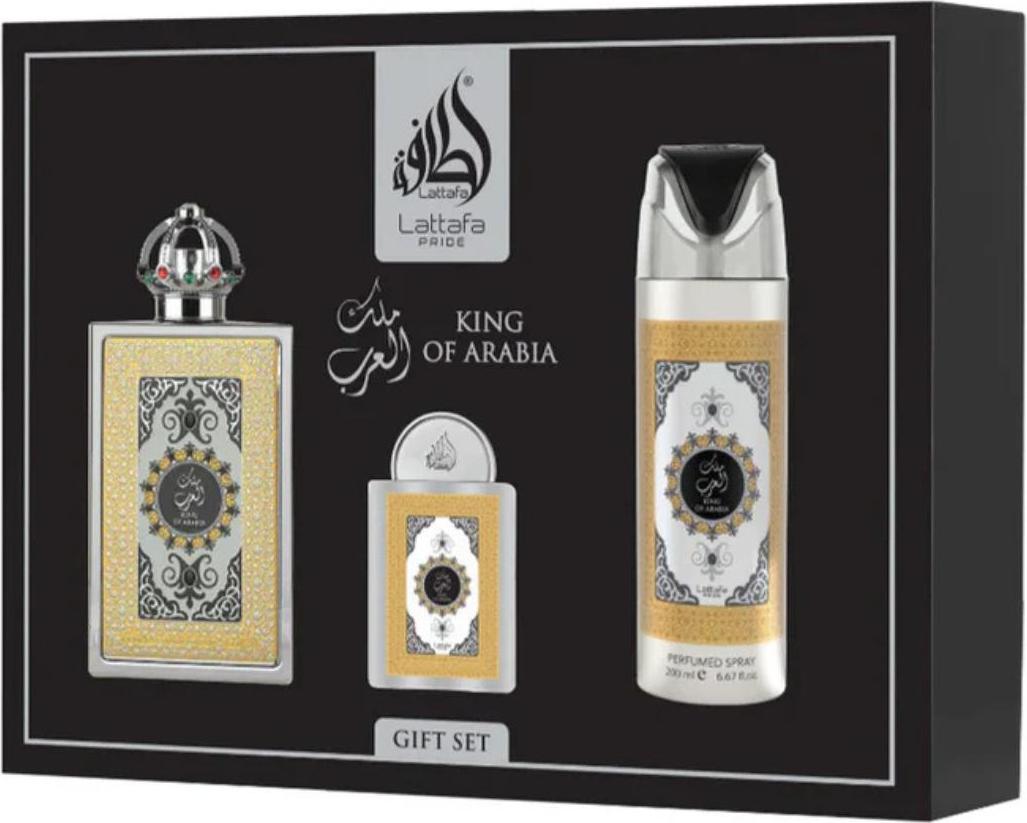 Zestaw Lattafa King Of Arabia Edp 100ml + Edp 20ml + Deodorant 200ml