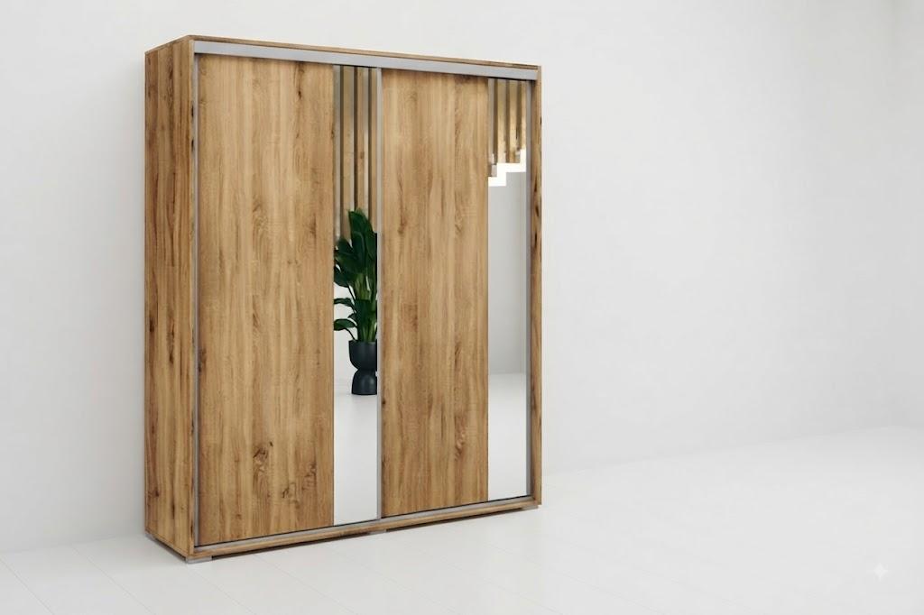Staura Mia 4 Kleiderschrank mit Spiegel - Artisan - 230 x 62 x 245 cm