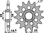 Vorderritzel PBR 2078 für Aprilia 1000/BMW F 650/800, Kette 525, JTF704.14