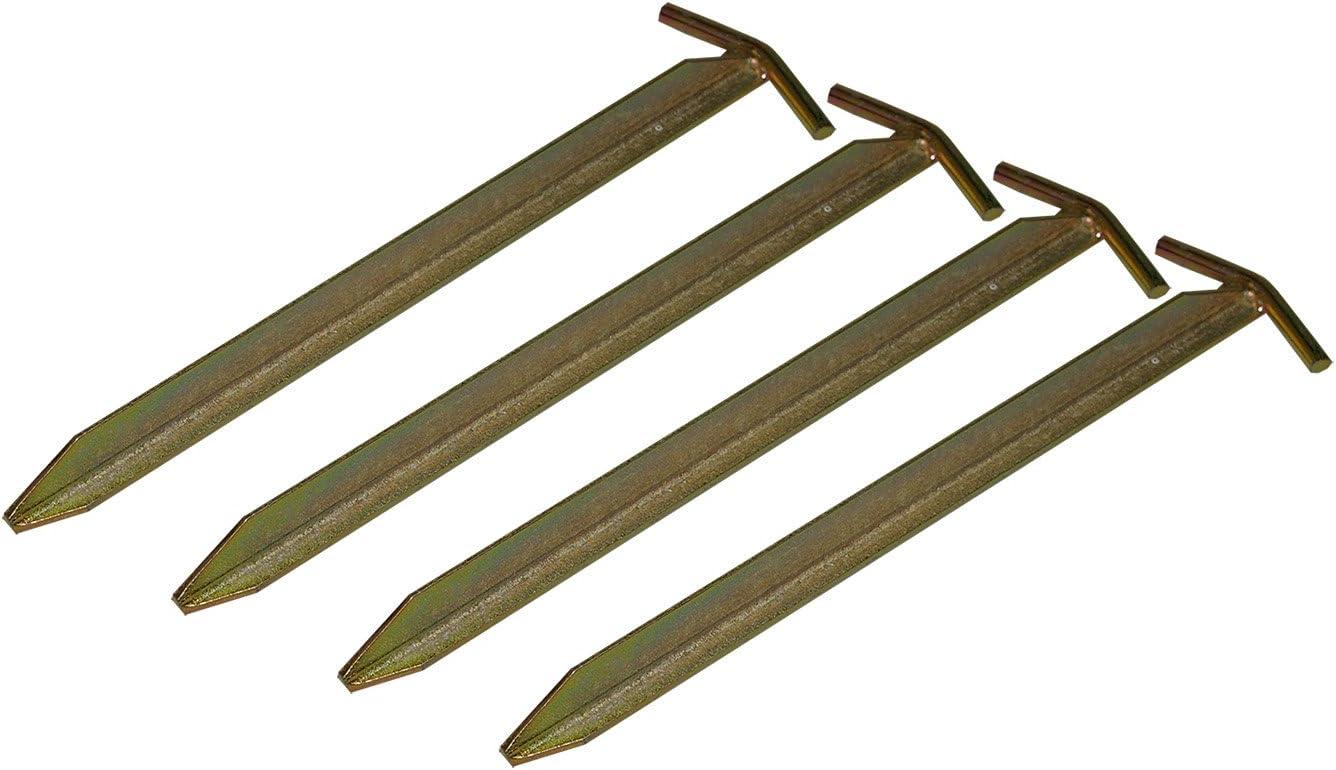 FunTomia T-Profil Heringe 40cm – 4 Stück - stabile Eisen Zeltheringe Camping - 4402