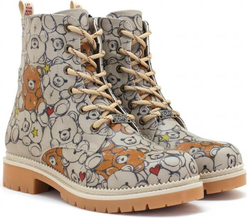 Damenschuhe Goby Stiefeletten NJR168 mit Teddybären 42