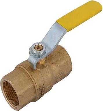 Js Kugelhahn, Schwer, Dn32,1 1/4" Bl 94Mm,St-Gr.gelb,Ms-Blank,Dvgw