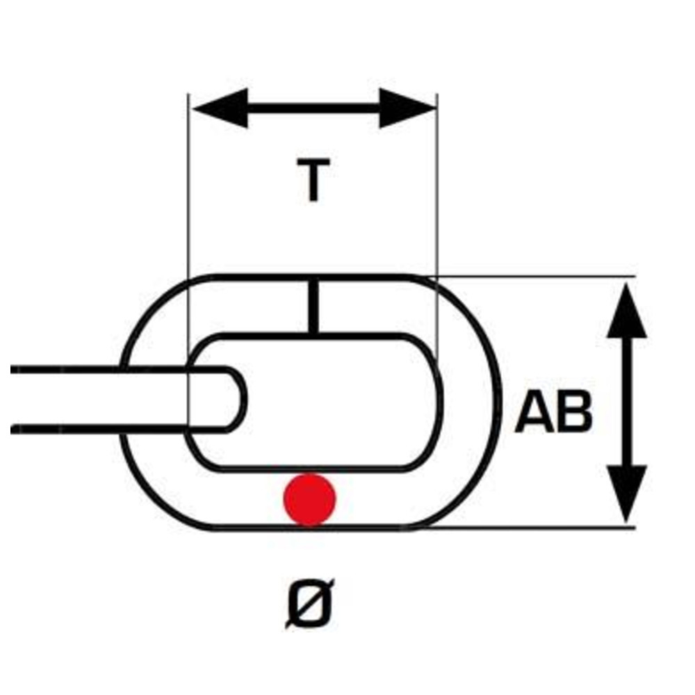 no_name Schweisskette DIN 5685 tZn A 8,0 Bundw. 10m