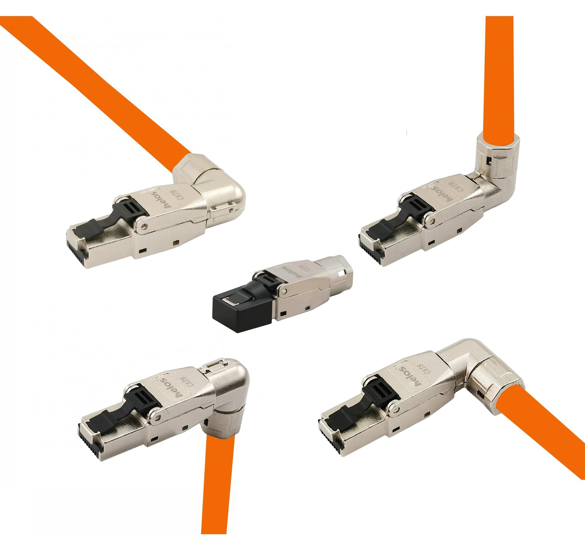 helos feldkonfektionierbarer Premium Cat 8.1 Metall-Stecker, 5-Ausfhrungen 263837