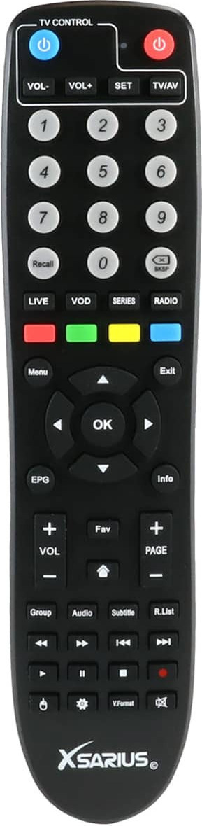 Fernbedienung original für Xsarius Q1/Q2/Q3/Q4 - TV-Programmierfunktion