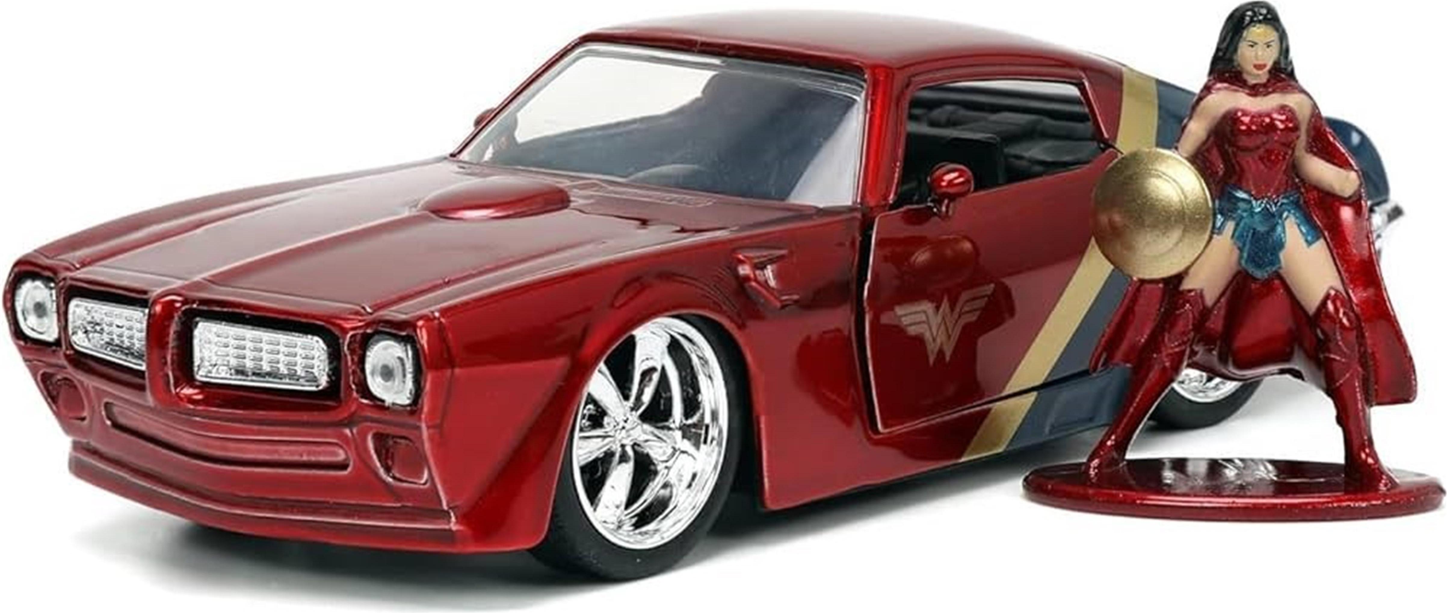 Jada DC Comics Druckgussmodelle 1/32 Wonder Woman 1972 Pontiac Fireb. Anzeige (6) ''