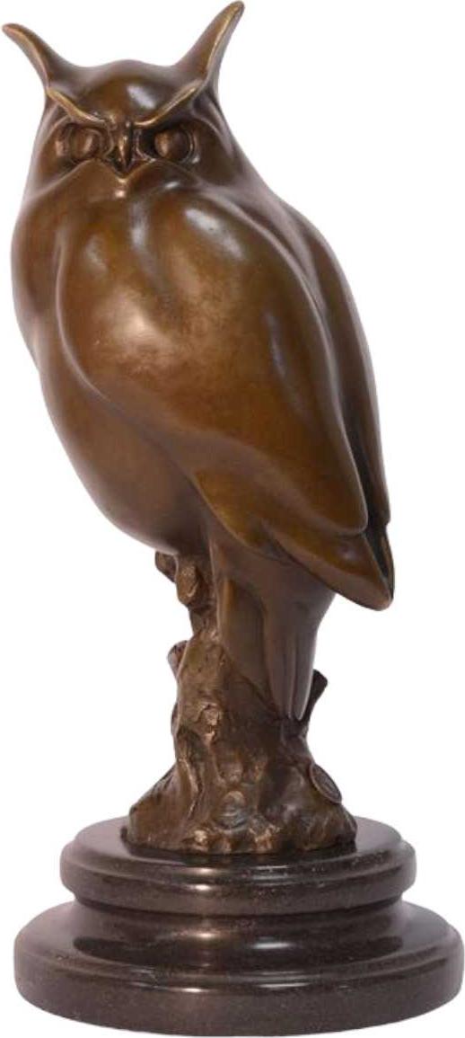 vianmo Bronzeskulptur Bronzefigur Waldohreule