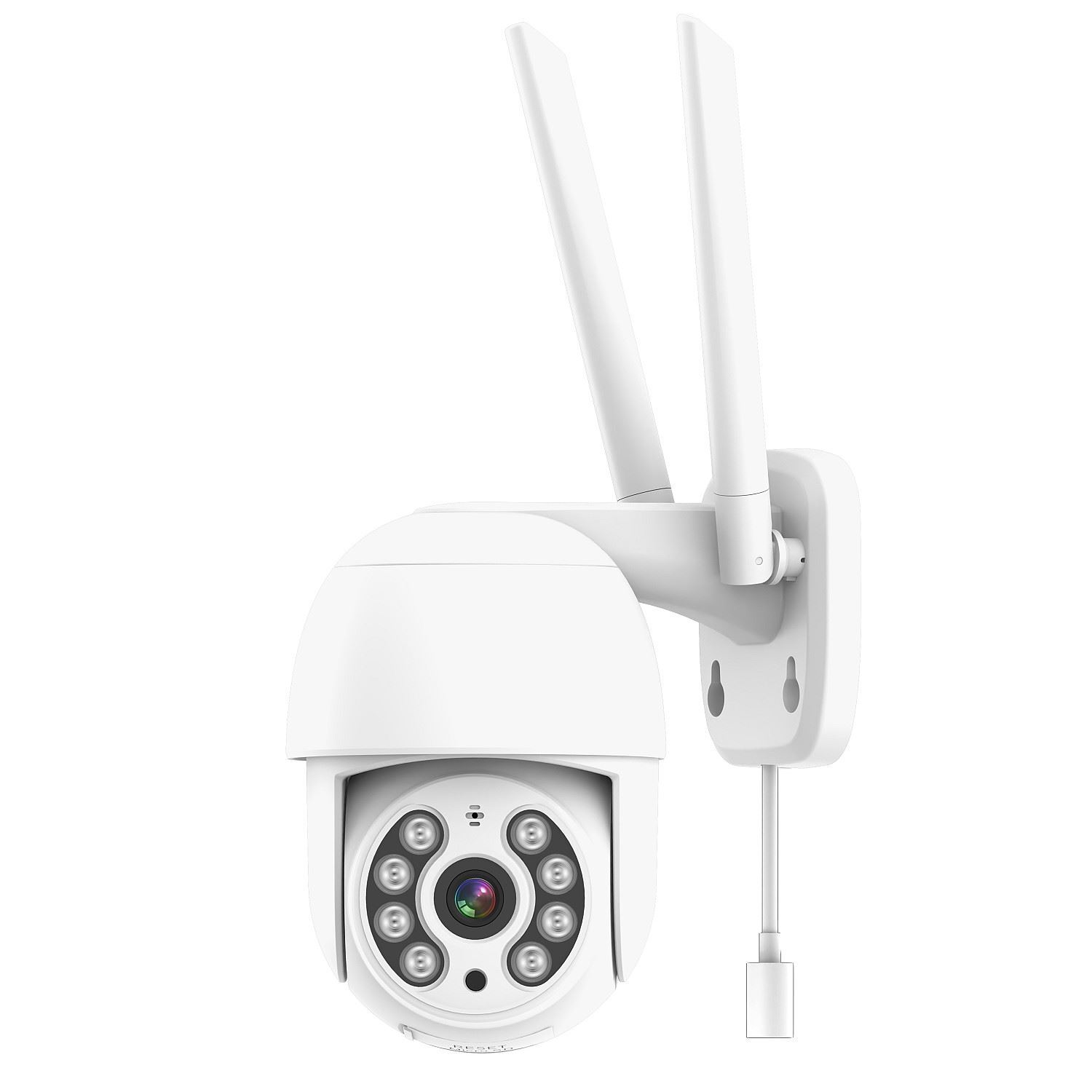 Riff RF-0313 Smart Home 2,4 GHz Wi-Fi 4 MP VONKAJŠIA bezpečnostná kamera s automatickým sledovaním biela