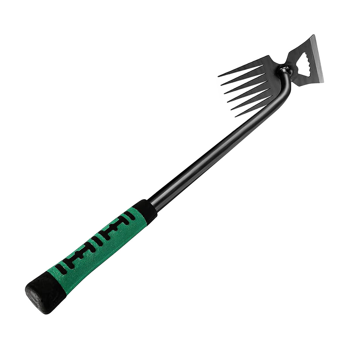 Novzep Edelstahl Unkrautstecher , Rasenwurzelentferner Werkzeug mit 6 Zahn und Schaufelkopf,Wurzelentferner für Garten, Hof und Acker KAUF-ALRI-GA257-16