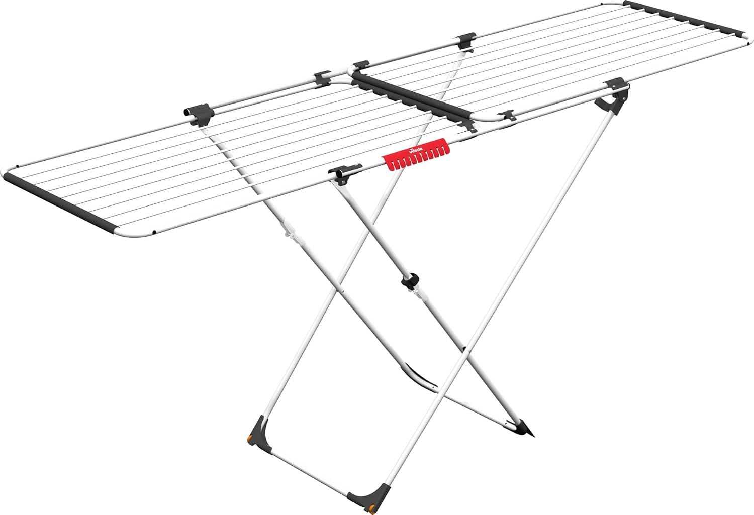Markenlos Doble Wäschegestell ausziehbar - 22 m Trockenlänge - Weiß - 61 x 19,5 x 130,5 cm