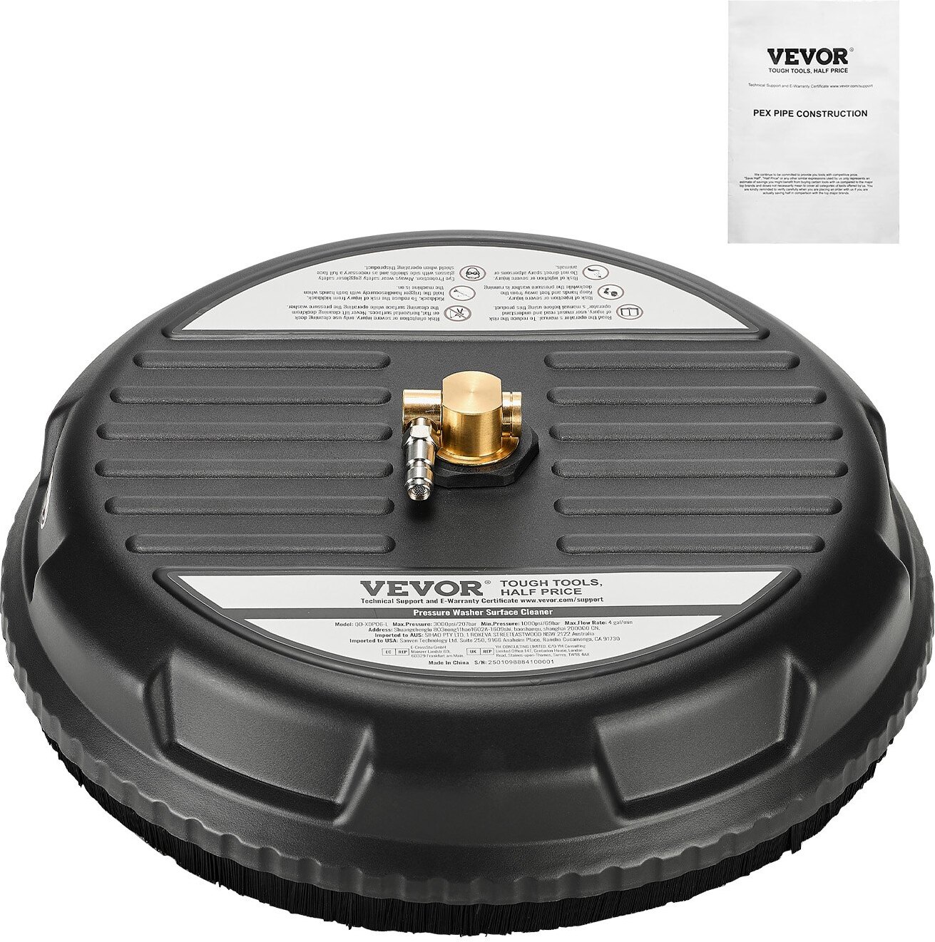 Topdeal Hochdruckreiniger Oberflächenreiniger Flächenreiniger 385mm max. 276Bar