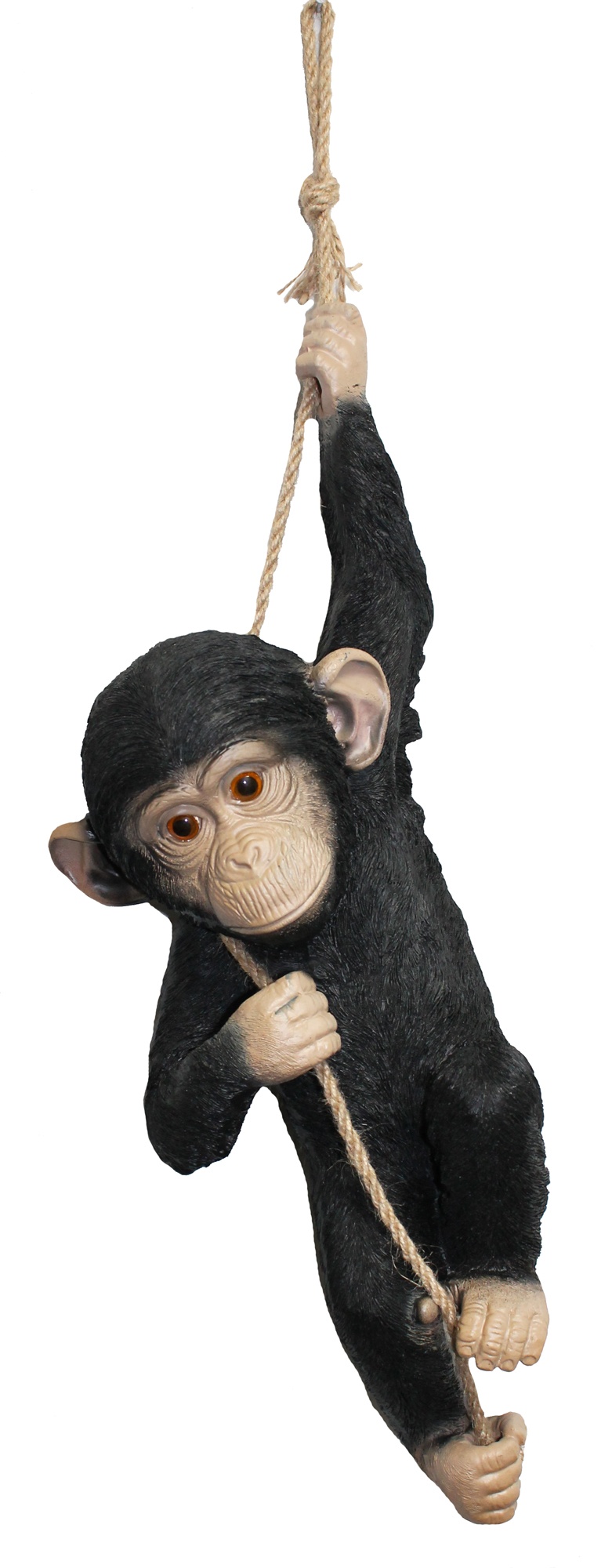 Cor Figur Deko Affe Schimpanse sitzend nichts sehen Polyresin champagner farbig