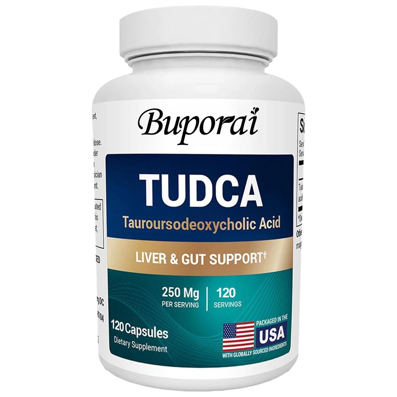 Buporai TUDCA Tauroursodeoxycholic Acid (120 Kapseln) Nahrungsergänzungsmittel, Leber, Darm, Verdauung, Verdauungsgesundheit, Stoffwechselgleichgewicht