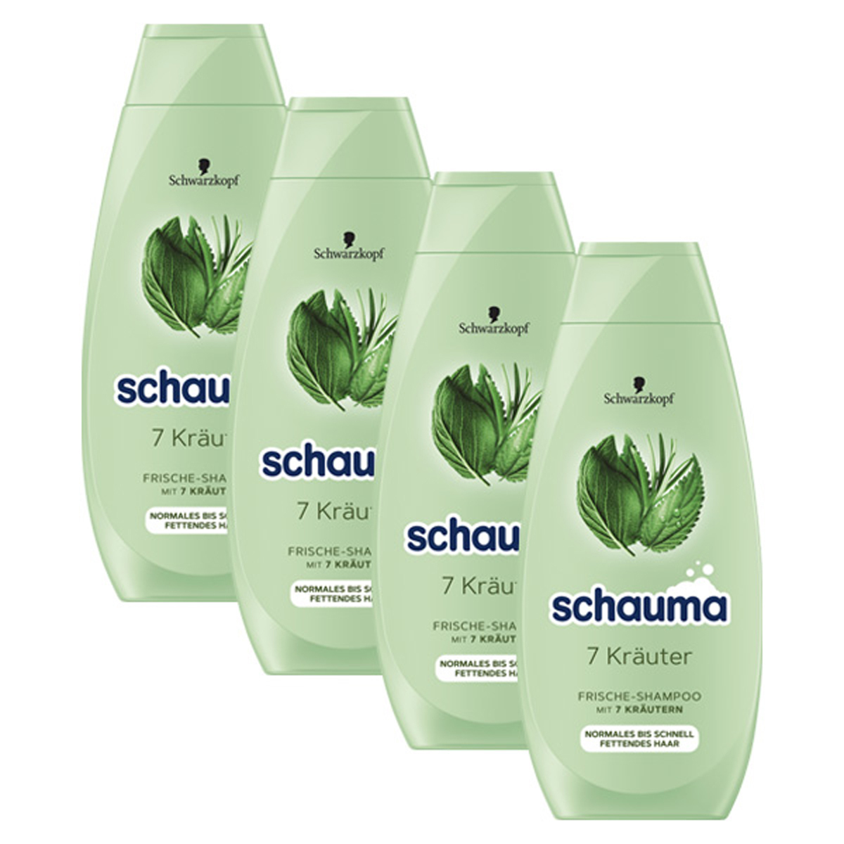 Schauma Fresh šampón Sedem byliniek na mastné vlasy 400 ml balenie 4 ks