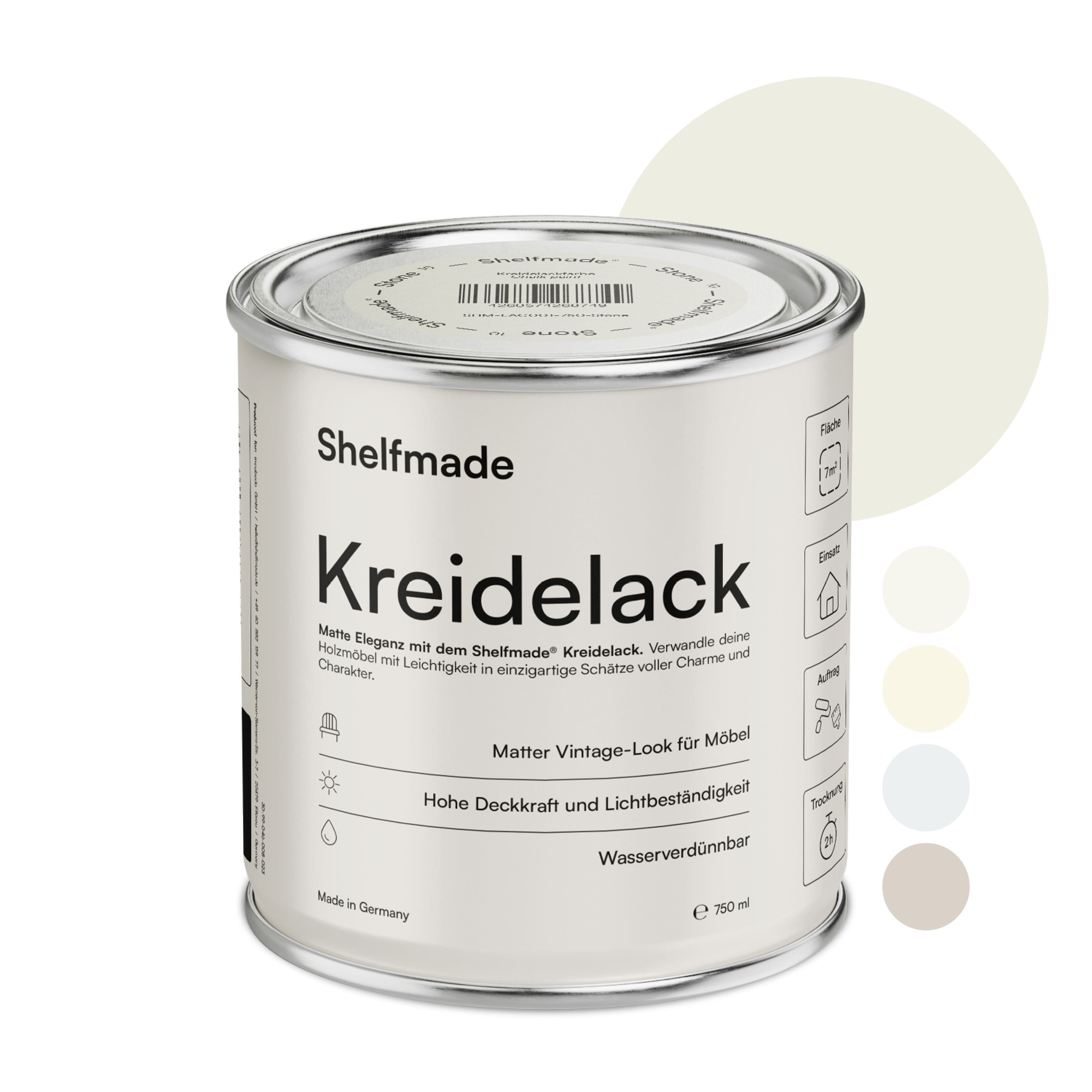 shelfmade Kreidefarbe Möbel Shabby Chic Holzlack DIY - Chalk Paint matter Look