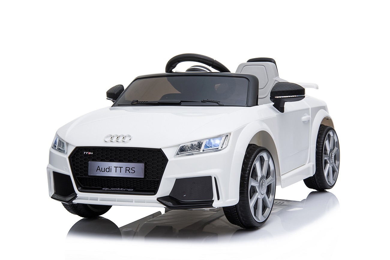 2x Motoren mit Fensteuerung MP3 USB weiß Elektro Kinderauto Audi TT RS 12V 