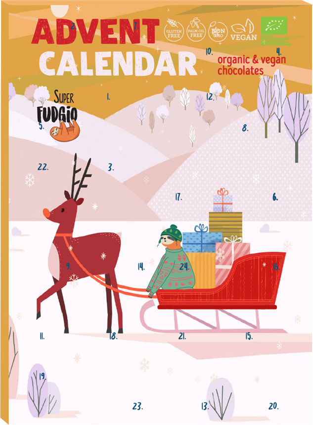 me gusta ADVENTSKALENDER (GLUTENFREIE SCHOKOLADEN) 100 g - ME GUSTO (SUPER FUDGIO) (SAISONPRODUKT)