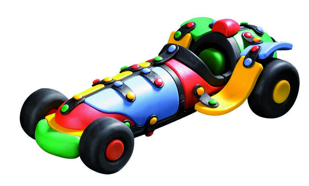 MIC-O-MIC-ZABAWKI Kleines 3D-Bauspielzeug „Mic-o-Mic“ – Rennwagen 089.021, 25 cm